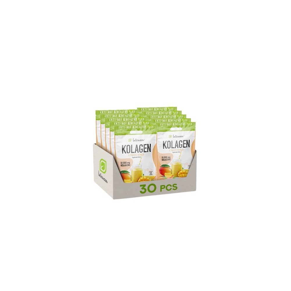 Intenson Colagen hidrolizat 30 pliculete 10.000 mg aroma Mango Beneficii Colagen Hidrolizat: reduce liniile fine si ridurile, im