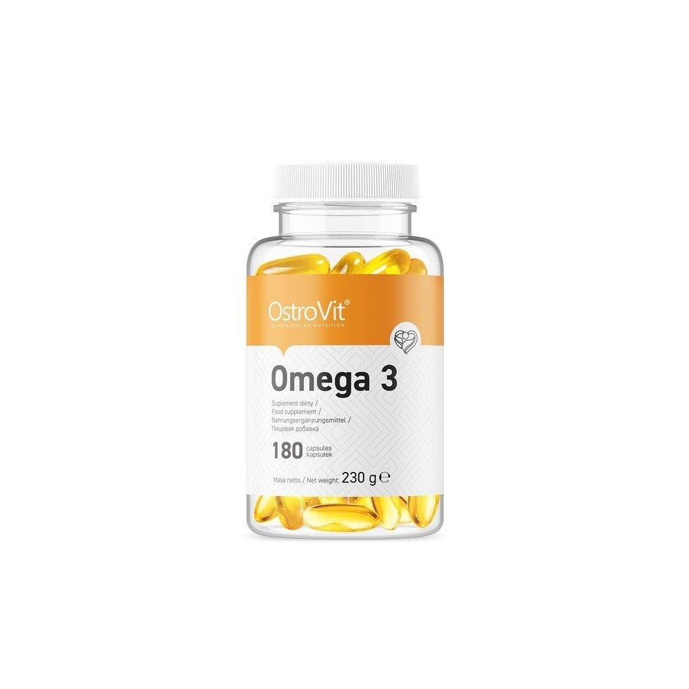Omega 3 1000mg 180 Capsule, OstroVit Omega 3 ulei de peste beneficii: ofera un raport de 3:2 bazat pe dovezi de EPA:DHA, promove