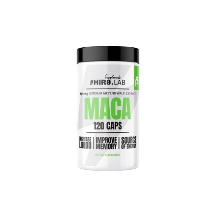 HiroLab Maca - 120 Capsule Beneficii Maca: ajuta la cresterea libidoului, benefic in reducerea disfunctiei erectile, benefic in 