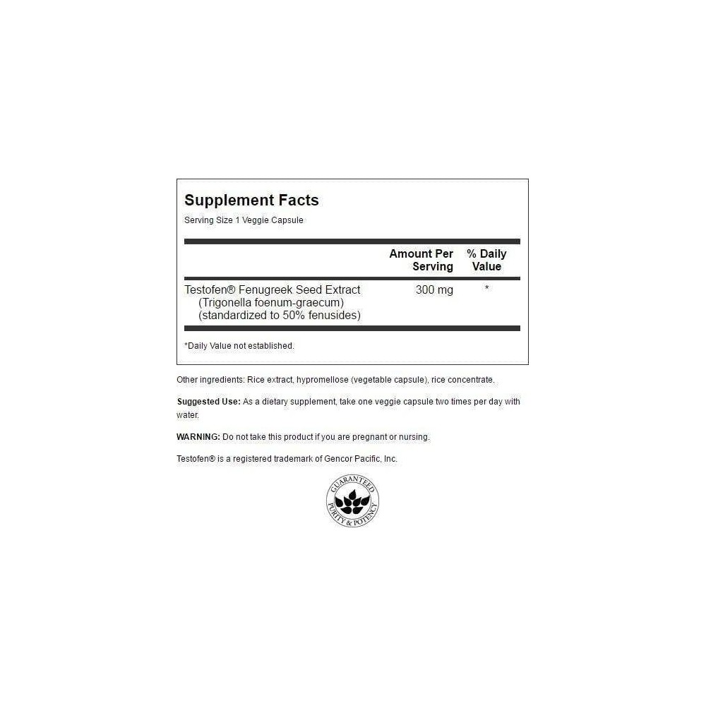 Swanson Testofen Fenugreek 300 mg - 60 Capsule Beneficii Fenugreek: sursa bogata de nutrienti, sustine procesele metabolice sana