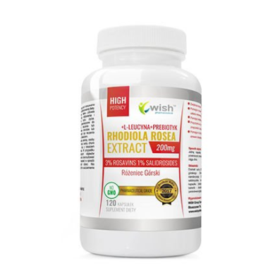Wish Pharmaceutical Rhodiola Rosea Extract 200mg (3%Rosavins, 1%Salidrosides) - 120 Capsule BENEFICII RHODIOLA ROSEA: creste efi
