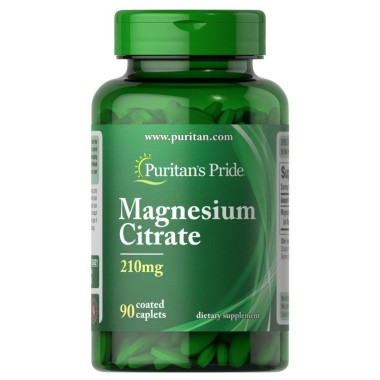 Puritan Pride Magnesium Citrate - 200mg - 90 Capsule BENEFICII MAGNEZIU CITRAT: regleaza tensiunea arteriala, amelioreaza migren