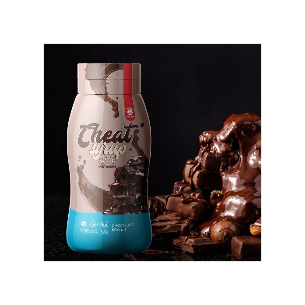 Cheat Meal Sos fara calorii cu aroma de ciocolata - 500 ml PROPRIETATI- sirop dulce fara zahar, o portie inseamna doar 1 calorie