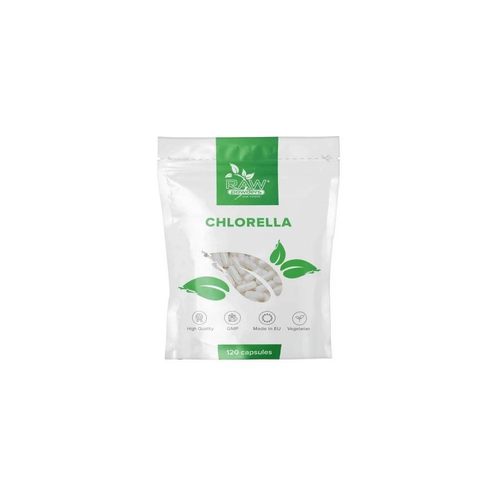 Raw Powders Chlorella 500mg - 120 Capsule BENEFICII CHLORELLA: ajuta la mentinerea functionarii normale a sistemului imunitar, c Raw Powders Chlorella 500mg - 120 Capsule BENEFICII CHLORELLA: ajuta la mentinerea functionarii normale a sistemului imunitar, c