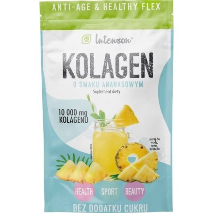 Intenson Colagen hidrolizat 1 pliculet 10.000 mg aroma Ananas Beneficii Colagen Hidrolizat: reduce liniile fine si ridurile, imb