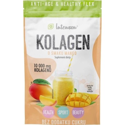Intenson Colagen hidrolizat 1 pliculet 10.000 mg aroma Mango Beneficii Colagen Hidrolizat: reduce liniile fine si ridurile, imbu