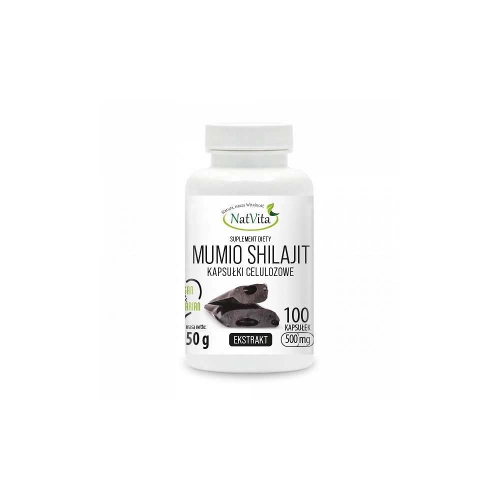 NatVita Mumio Shilajit Extract 500 mg - 100 Capsule BENEFICII MUMIO SHILAJIT- sustine sanatatea creierului, minimizeaza efectele NatVita Mumio Shilajit Extract 500 mg - 100 Capsule BENEFICII MUMIO SHILAJIT- sustine sanatatea creierului, minimizeaza efectele