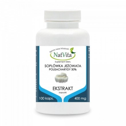 NatVita Coama Leului (extract de ciuperca) 400mg - 100 Capsules BENEFICII COAMA LEULUI- nootropic, bun antioxidant, suporta sist