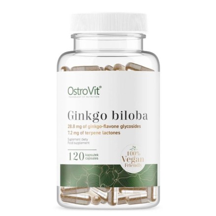 OstroVit Ginkgo Biloba VEGE 120 Capsule Beneficii Ginkgo Biloba: poate sustine sistemele circulator si cardiovascular, are efect