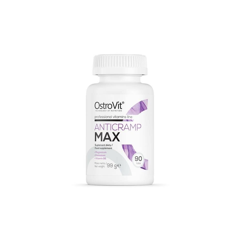 OstroVit Anti Cramp Max Magnesium - 90 Tablete Beneficii Anti Cramp: are un efect pozitiv asupra sistemului nervos, contribuie l OstroVit Anti Cramp Max Magnesium - 90 Tablete Beneficii Anti Cramp: are un efect pozitiv asupra sistemului nervos, contribuie l