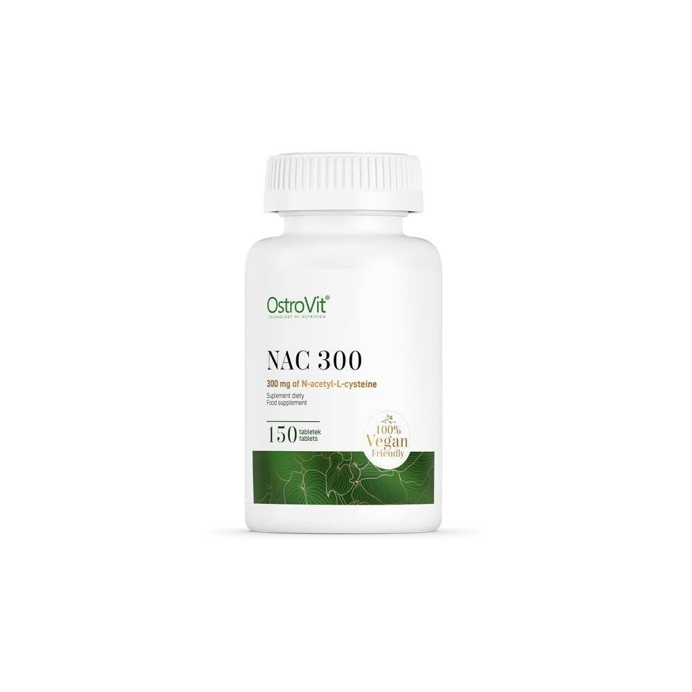 NAC N-Acetil-cisteina 300 mg 150 Tablete OstroVit N-Acetil Cisteine beneficii: esentiala pentru a face glutationul un puternic a NAC N-Acetil-cisteina 300 mg 150 Tablete OstroVit N-Acetil Cisteine beneficii: esentiala pentru a face glutationul un puternic a