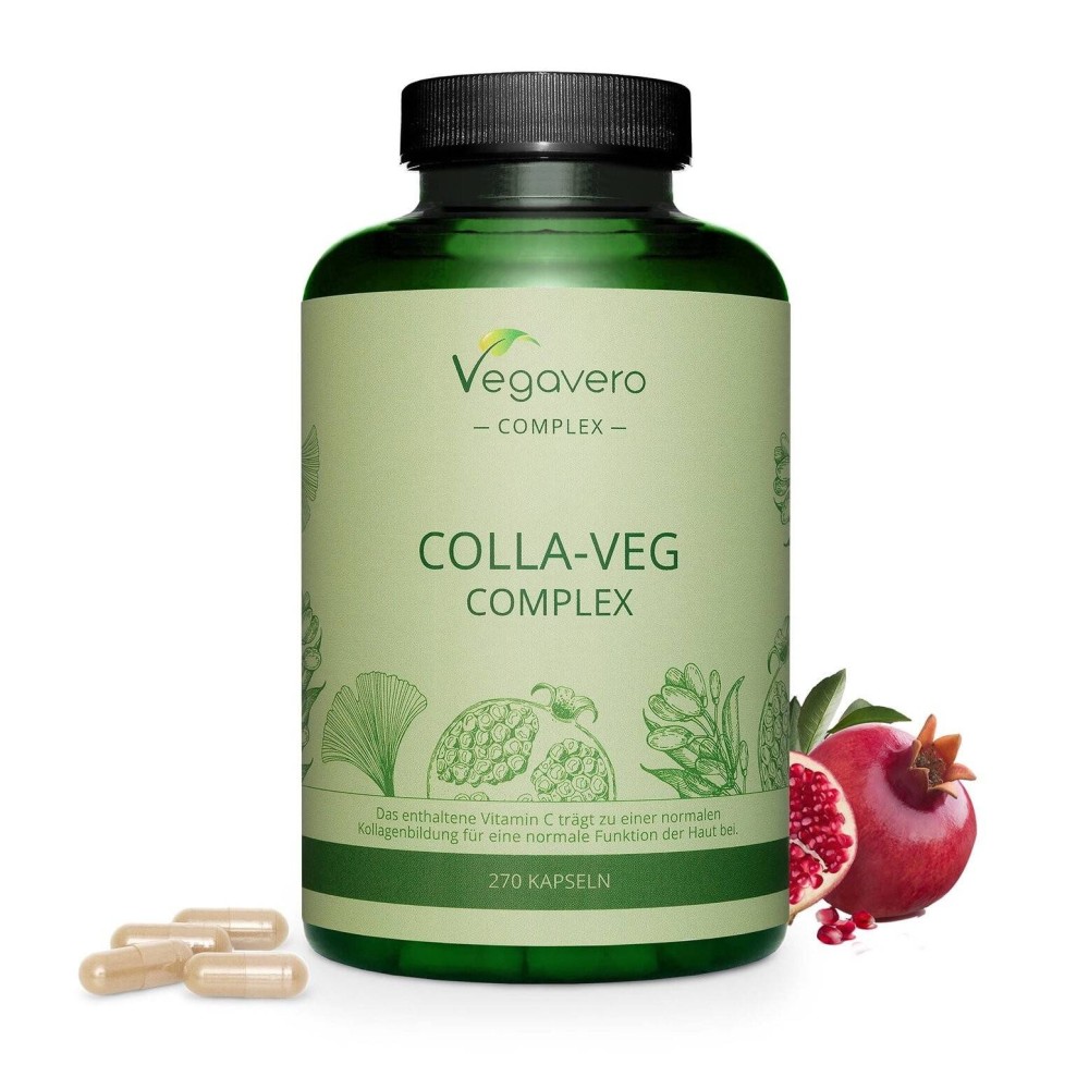 Colagen Vegan 270 Capsule, Vegavero Colagen vegan beneficii 100% vegan - nu este din substanțe de origine animala. Contine L-Liz Colagen Vegan 270 Capsule, Vegavero Colagen vegan beneficii 100% vegan - nu este din substanțe de origine animala. Contine L-Liz