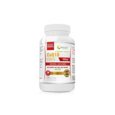 Wish Pharmaceutical, CoQ10 Forte 100mg - 120 Capsule BENEFICII CoQ10: reduce nivelul de glucoza din sange; sustine metabolismul;