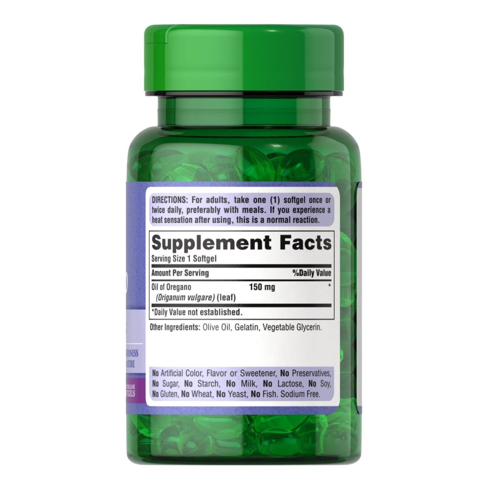 Puritan Pride, Oil Of Oregano - 150mg - 90 capsule BENEFICII ULEI DE OREGANO: este o sursa de antioxidanti, poate reduce coleste