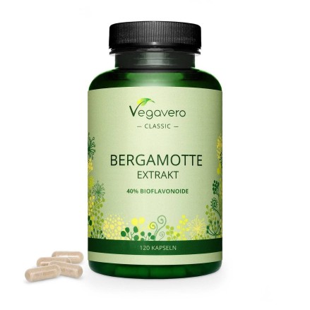 Vegavero Bergamot Extract 625 mg, 120 Capsule BENEFICII BERGAMOT: poate reduce nivelul de cortizol (hormonul stresului), favoriz