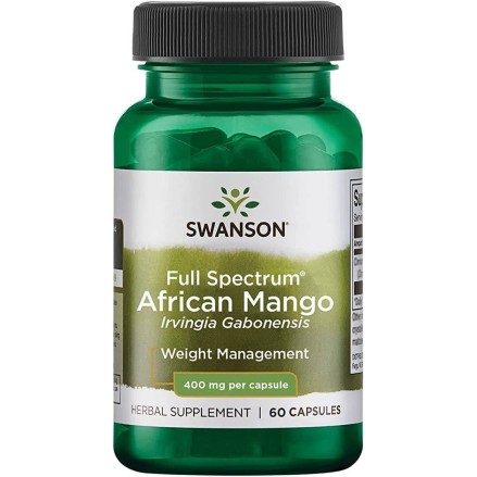 Swanson Full Spectrum African Mango 400mg - 60 capsule BENEFICII MANGO AFRICAN: ajuta la pierderea in greutate, poate scadea col