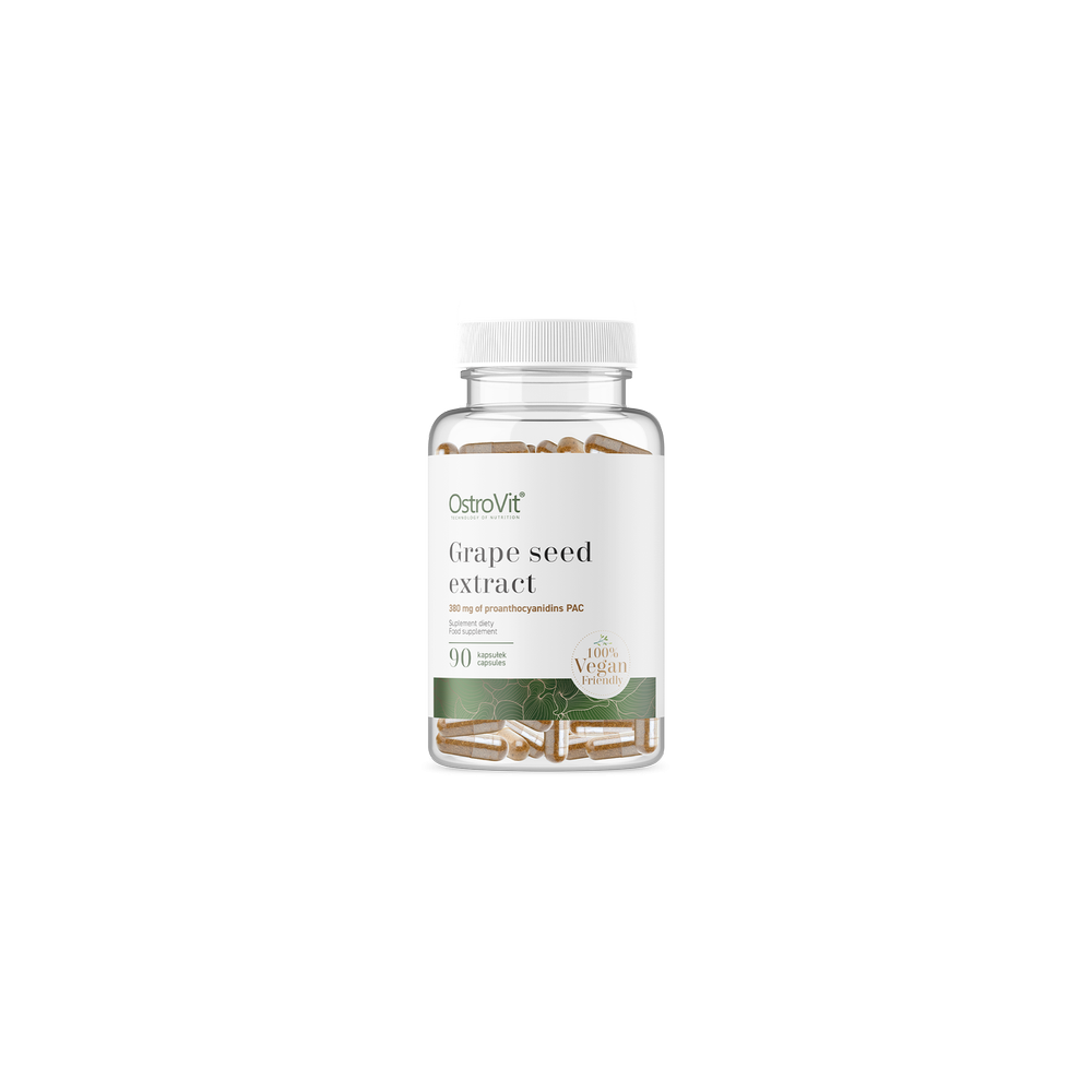 OstroVit Grape Seed Extract VEGE 90 Capsule (Extract de seminte de struguri) BENEFICII Grape Seed Extract: sprijin antioxidant p OstroVit Grape Seed Extract VEGE 90 Capsule (Extract de seminte de struguri) BENEFICII Grape Seed Extract: sprijin antioxidant p