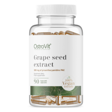 OstroVit Grape Seed Extract VEGE 90 Capsule (Extract de seminte de struguri) BENEFICII Grape Seed Extract: sprijin antioxidant p