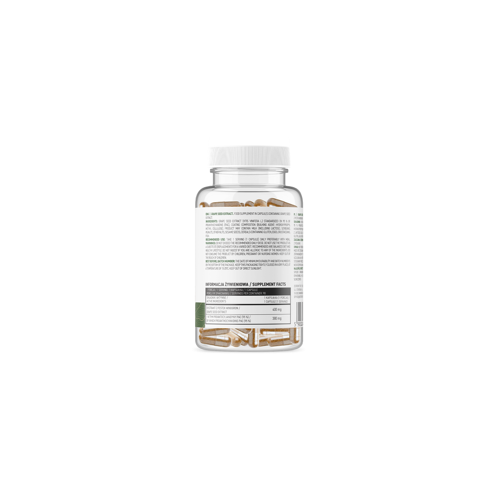 OstroVit Grape Seed Extract VEGE 90 Capsule (Extract de seminte de struguri) BENEFICII Grape Seed Extract: sprijin antioxidant p