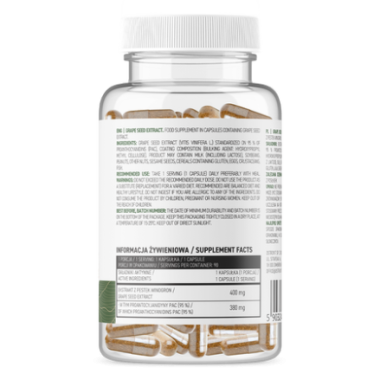 OstroVit Grape Seed Extract VEGE 90 Capsule (Extract de seminte de struguri) BENEFICII Grape Seed Extract: sprijin antioxidant p