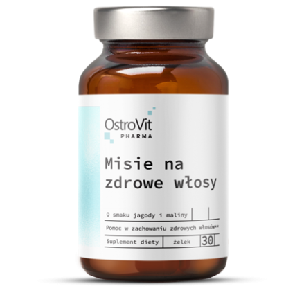 OstroVit Pharma Bears For Healthy Hair 30 jeleuri (pentru par sanatos) OstroVit Pharma Bears For Healthy Hair este un supliment 