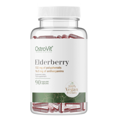 OstroVit Elderberry VEGE 90 capsule (Fructe de soc) OstroVit Elderberry VEGE este un set de 90 de capsule usor de inghitit care 