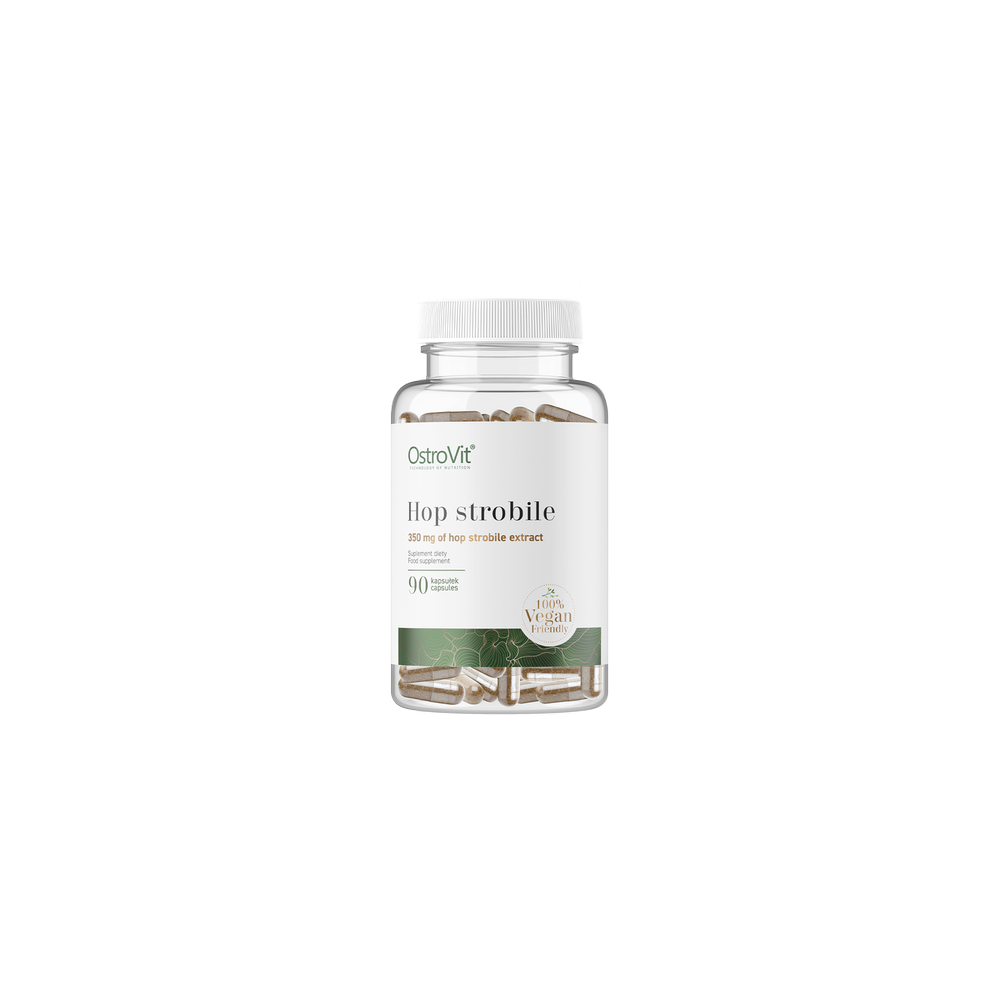 OstroVit Hops Strobile VEGE 90 capsule (Hamei) OstroVit Hamei Strobile VEGE este un supliment alimentar vegan destinat celor car OstroVit Hops Strobile VEGE 90 capsule (Hamei) OstroVit Hamei Strobile VEGE este un supliment alimentar vegan destinat celor car