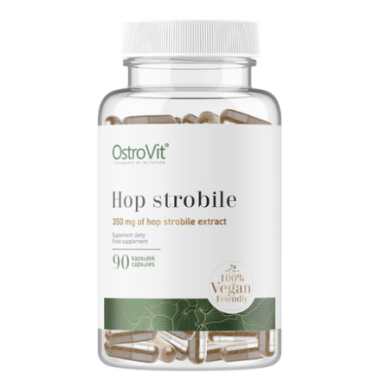 OstroVit Hops Strobile VEGE 90 capsule (Hamei) OstroVit Hamei Strobile VEGE este un supliment alimentar vegan destinat celor car