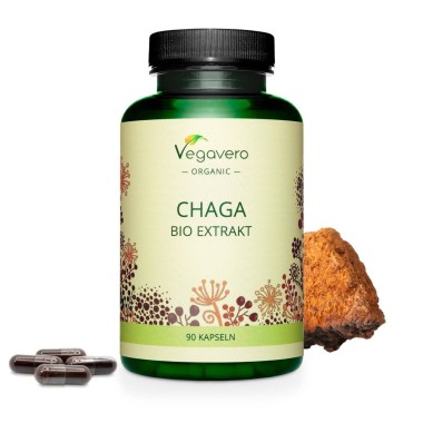 Vegavero Organic Chaga 600 mg, 90 Capsule BENEFICII CHAGA: ajuta la mentinerea functionarii normale a sistemului imunitar, contr