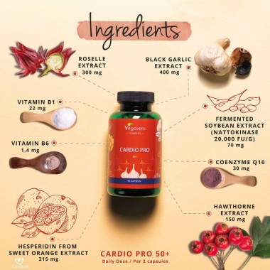 Vegavero Cardio Pro Complex, 90 Capsule Cardio Pro este o formula unica si bazata pe stiinta, dezvoltata pentru a sustine functi