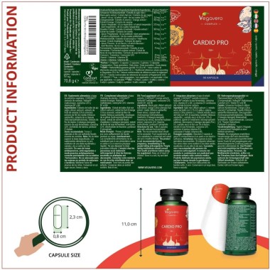 Vegavero Cardio Pro Complex, 90 Capsule Cardio Pro este o formula unica si bazata pe stiinta, dezvoltata pentru a sustine functi