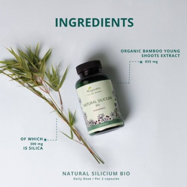 Vegavero Organic Silicium, 120 Capsule (Siliciu Organic) BENEFICII SILICIU: are un efect de intinerire asupra organismului, sust
