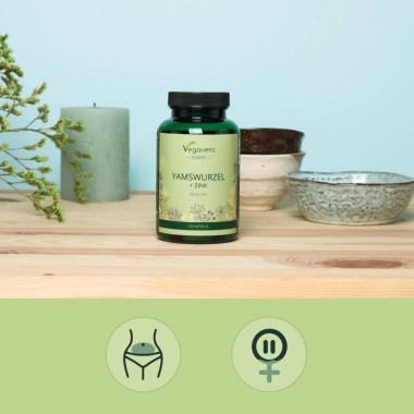 Vegavero Wild Yam Root, 120 Capsule (Ignama Salbatica) Beneficii ignama salbatica (Wild Yam): poate stimula productia de hormoni