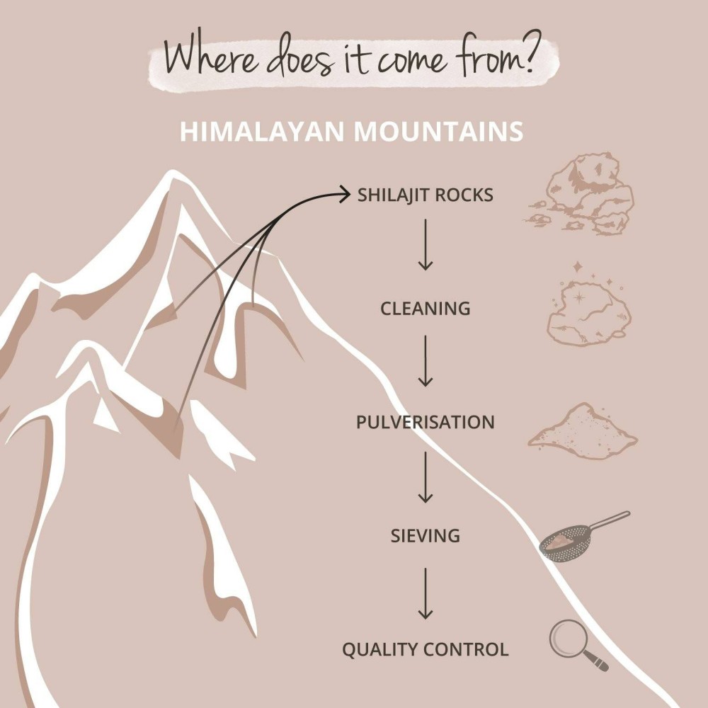 Shilajit Mumie Extract 500 mg, 90 Capsule, Vegavero BENEFICII MUMIO SHILAJIT: sustine sanatatea creierului, minimizeaza efectele