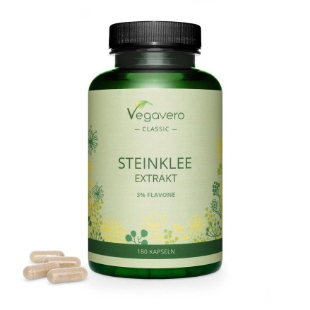 Vegavero Yellow Sweet Clover, 500 mg 180 Capsule (Trifoi dulce galben) Trifoiul galben dulce (Melilotus officinalis) a fost folo