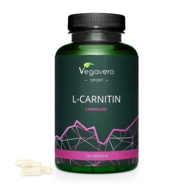 Vegavero L-Carnitin Carnipure 500 mg 120 Capsule BENEFICII L-CARNITINA: sustine procesele de ardere a grasimilor, accelereaza re