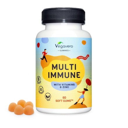 Vegavero Multivitamin Immune Gums, 60 Gume (multivitamine pentru imunitate) BENEFICII Multivitamin Immune: Nutrientii prezenti s