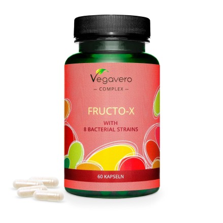 Vegavero Fructo-X Complex, 60 Capsule DEZVOLTAT SPECIAL PENTRU
Persoanele cu intoleranta la fructoza sufera adesea de o lipsa de